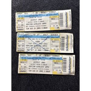 Korn "Pop Sux!" Tour 2002 Carolina Amphitheater Concert Ticket *1 Ticket*